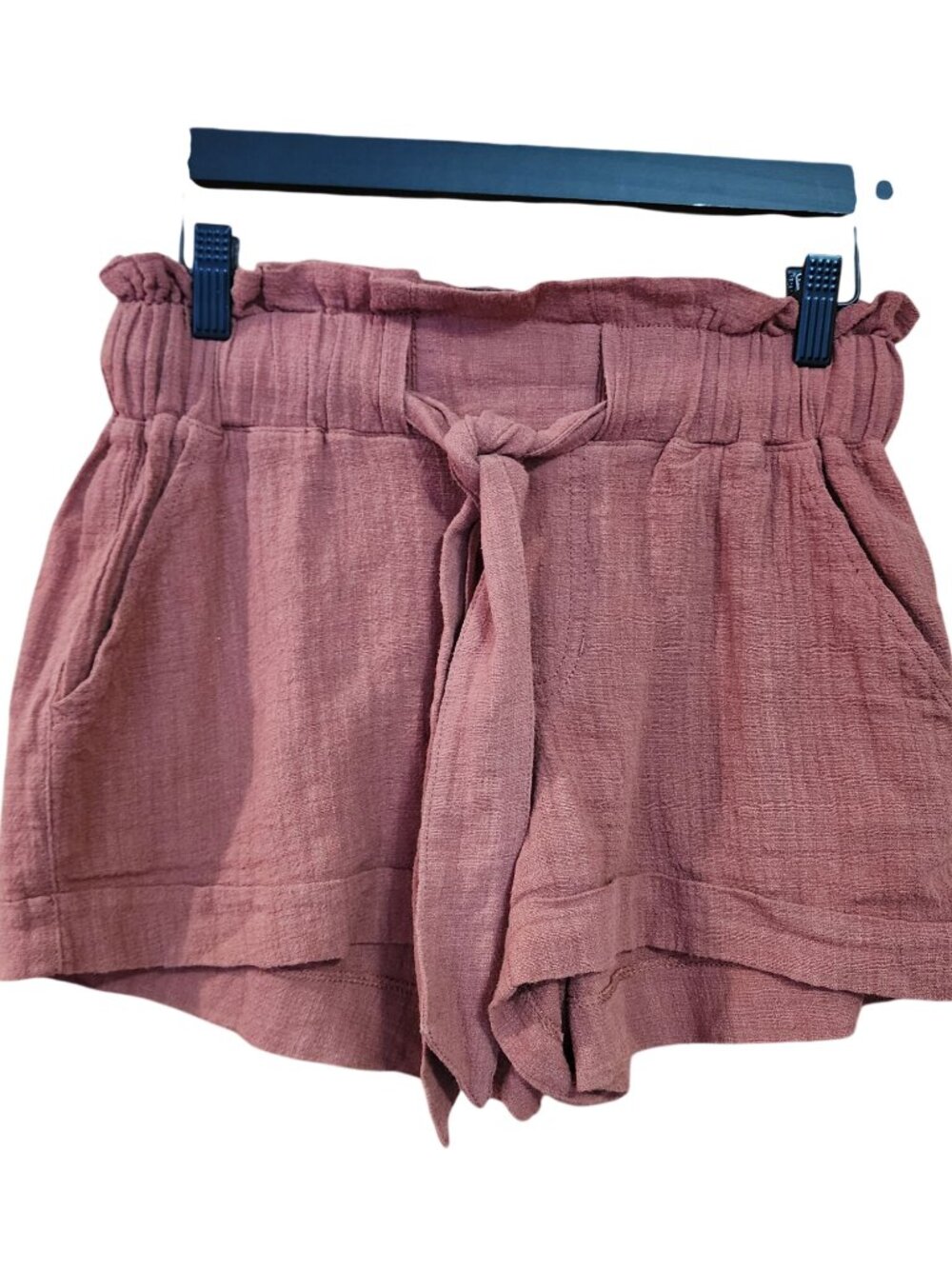 Rewash Women's Gauze Paper Bag Shorts Sz S